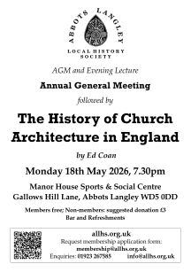 ALLHS lecture 18-May-2026 - AGM & Church Architecture